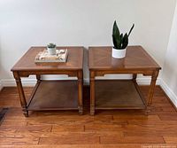 Both end tables side by side front view