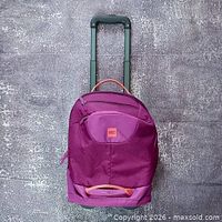 Front view showing MEC logo, fabric color, size relative to handle