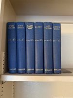 All six Sinclair Lewis Collier hardback novels on shelf, spines visible
