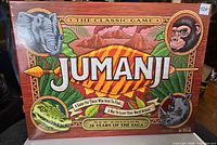Front view of sealed Jumanji 30th Anniversary board game box