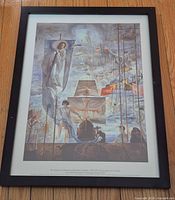 Front view of framed Salvador Dalí print