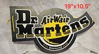 Front view showing full Dr. Martens AirWair logo and printed dimensions