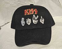 Front view showing KISS logo and band member faces embroidery