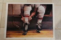 Full view of the unframed Ken Danby print on floor