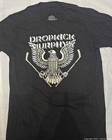 Front view of black Dropkick Murphys graphic T-shirt