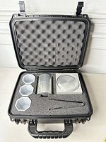 Entire set in open case showing all components