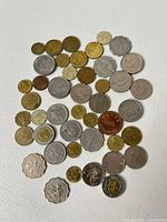 All coins spread out for overall view