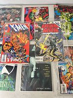 Group shot of all comics showing condition and bagging