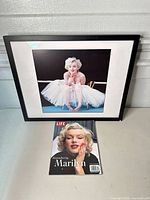 Overall view of framed print and Life magazine