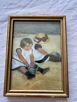 Front view of framed Mary Cassatt print showing full artwork and frame