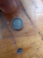 Obverse of 1901 Canadian half dime showing Queen Victoria profile