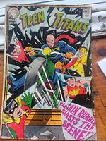 Front cover showing Teen Titans No. 9 June 12¢ with Captain Rumble on motorcycle