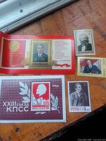 Group shot showing all five USSR stamps