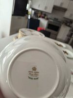 Backstamp showing Royal Albert England Moss Rose mark