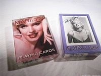 Front view showing both sealed Marilyn Monroe decks