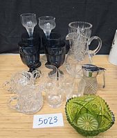 Group shot showing all glass items together