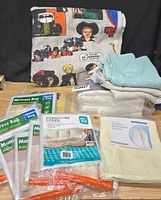 Group shot showing Dick Tracy blanket, mattress bags, sheet set, throws, covers