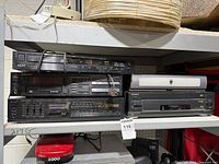 Shelf view showing all five electronic components together