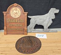 Front view of all three items together