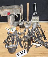 Group shot of all kitchen items arranged on table