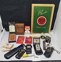 Overall view of all smoking items laid out