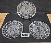 Three Waterford crystal Christmas plates, overview