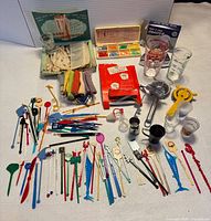 overview of all barware items laid out