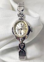 Front view of Rodania watch on fabric