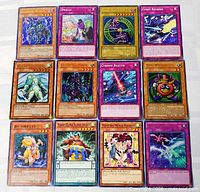 All 12 cards laid out in three rows