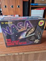 Front view of sealed NASA 25 Years VHS box set