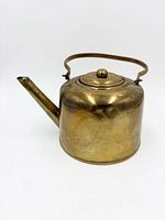 Side view showing body, spout, handle and lid