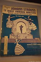 Front cover of the Johann Strauss sheet music booklet