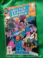 Front cover of Justice League of America comic showing title, DC logo, 75¢ price