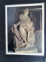 Full view of laminated print showing Michelangelo Pietà sculpture