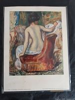 Full view of laminated Renoir print with border