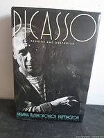 Front cover of the book with title and image of Picasso