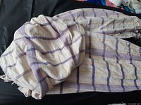 Folded plaid linen hammock