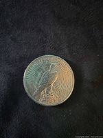 Reverse of 1923 Peace Dollar showing eagle, denomination and legends