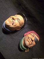 Both Bossons chalkware heads Boatman and Smuggler
