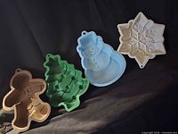 Front view of all four silicone molds