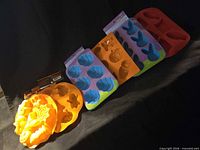 Group shot of all six silicone molds