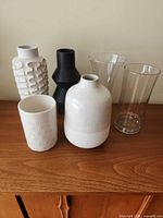 All six vases front view