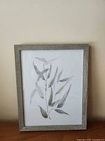 Frontal view of framed botanical print