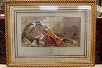 Full view of framed print showing artwork, frame, matting