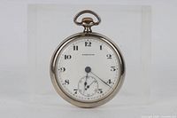 Front view showing dial, hands, brand, subsidiary seconds