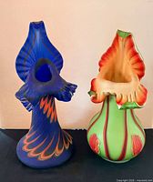 Front view of both Essi Zareh jack-in-the-pulpit vases