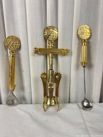 Full view of all three barware pieces standing upright