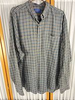 Front view of plaid Pendleton shirt