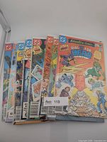 Stack of ten Adventure Comics Dial H for Hero issues, front issue visible