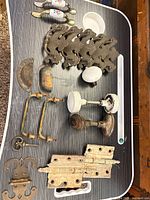 overview showing all hardware pieces on table